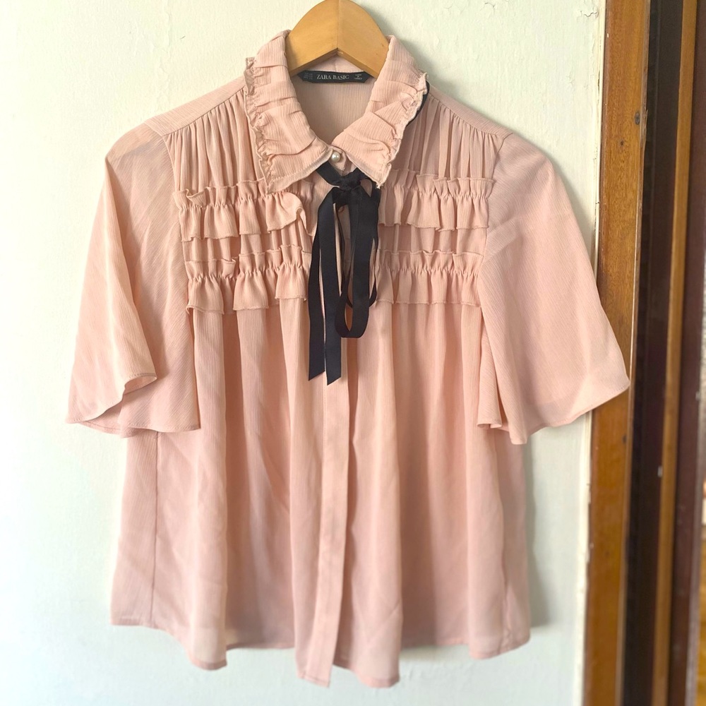 Frilly Button Up Blouse